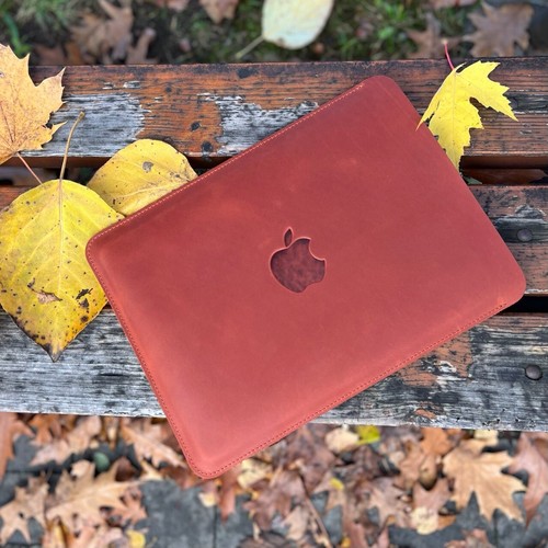 Funda de cuero para 13 Macbook Air 13,6 pulgadas / 13 Macbook Pro 2018-2025 vertical - Imagen 7 de 20