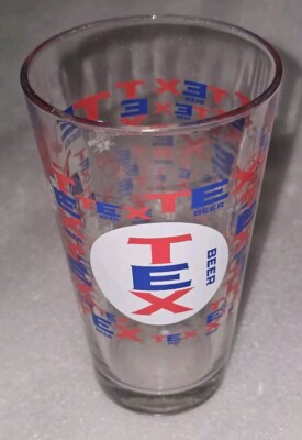 8TH Wonder Brewery Houston TX TEX Beer Pint Glass Red Blue White