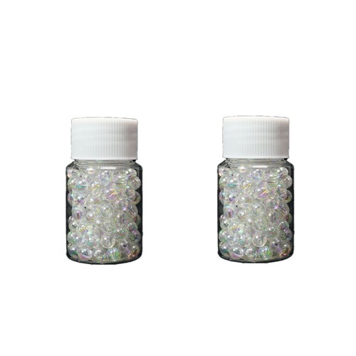 US 60~240 Pcs 6~10mm Plastic Acrylic Round Loose Clear/AB Bubble Beads with Hole - Picture 10 of 45