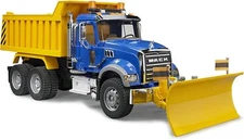 BRUDER MACK GRANITE DUMP TRUCK WITH SNOW PLOW BLADE 02825