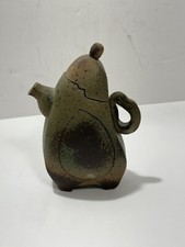 Vintage Antique Stoneware Asian Tea Por Coffee Pot iron?  tea pot Attitude Shape