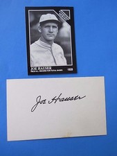 Joe Hauser, Autograph on a 3