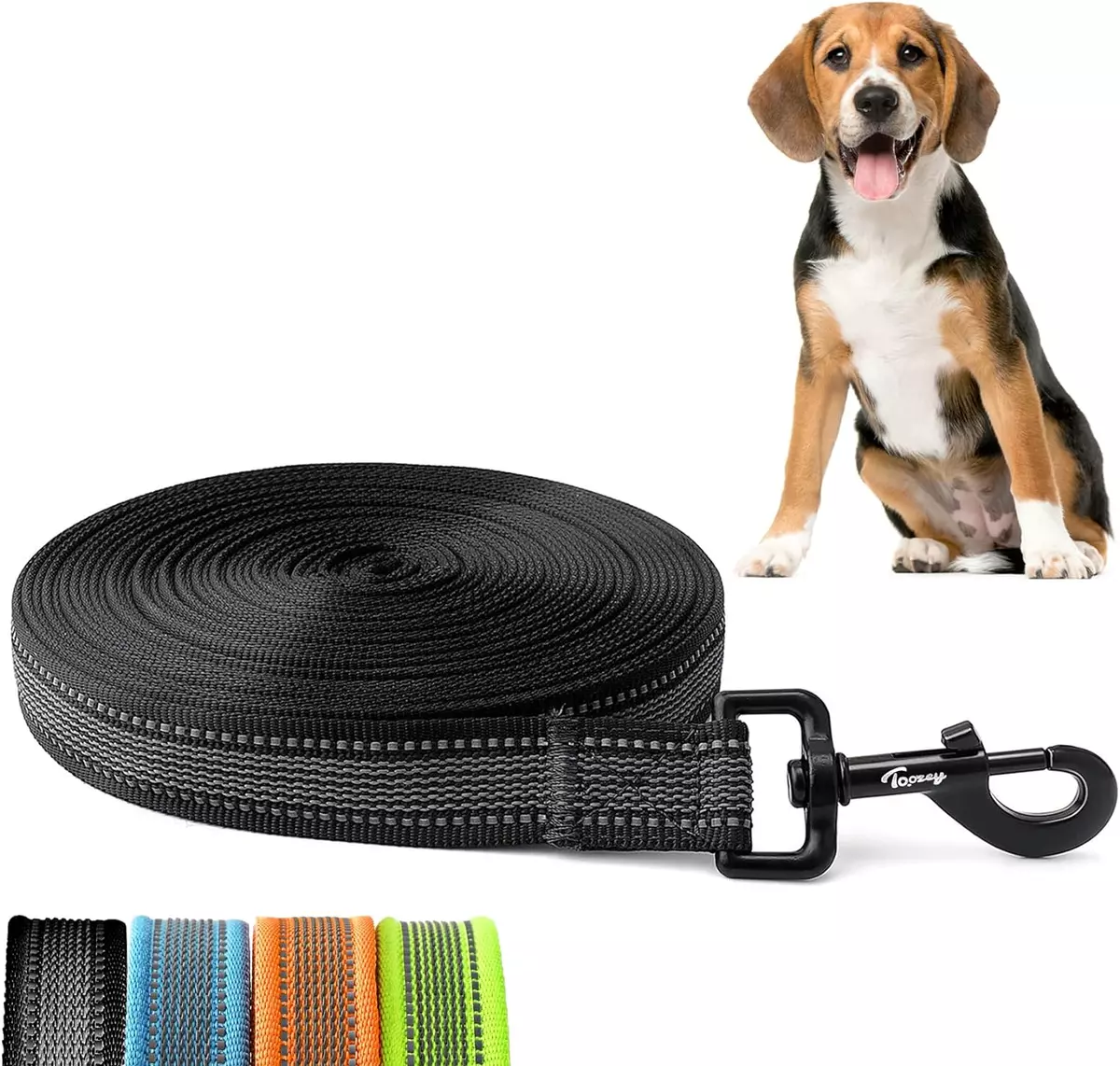 Toozey Dog Training Lead, 5m | 10m | 15m | 20m Adjustable Long Line Leash  with 