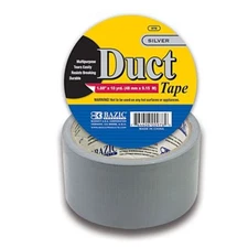 5 Roll Set Bazic 1.89 X 10 Yard Siver Duct Tape Multipurpose Durable Brand New $