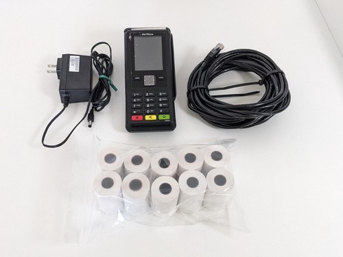 Verifone V200c Plus Kreditkartenterminal CTLS mit Quittungspapier getestet