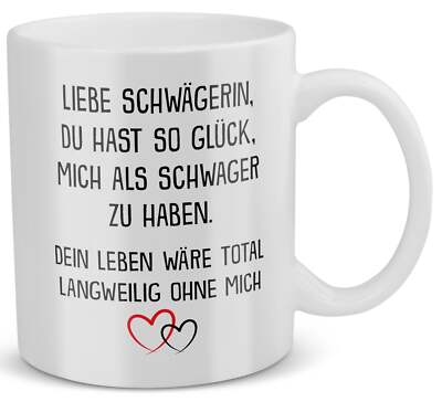 Schwägerin Geschenk Hochzeit Idee Frauen Tasse Weihnachten Geburtstag Haferl