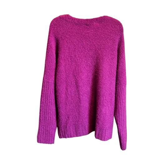 Sleeping on Snow by Anthropologie Sweater Size M Wool Alpaca Fuchsia Fuzzy Soft - Picture 3 of 9