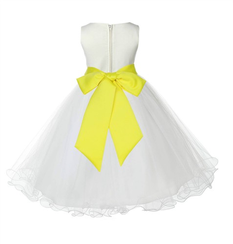 Flower Girl Dress Birthday Wedding Bridesmaid Formal Pageant Recital Graduation - Picture 26 of 45