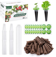 160pcs Hydroponic Pods Kit: Grow Anything Kit with 40 Grow Sponges, 40 Grow Bas 0.17 per gallon