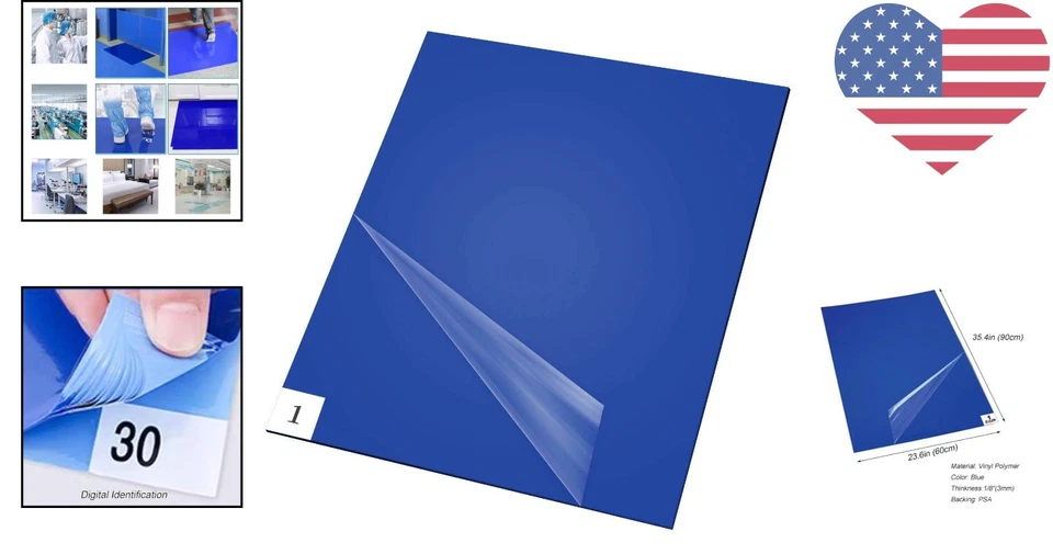 Durable Sticky Adhesive Mats 24x36 for Pet Hair & Dust Control - 300 Sheets Foto 2 de 4