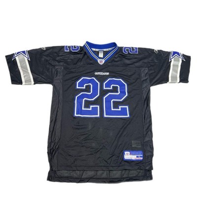 Vintage Reebok Emmitt Smith Cowboys Jersey #22 Black Colorway RARE Size Large