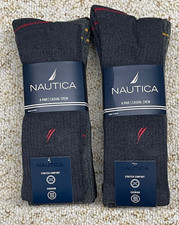 Nautica Casual Crew 8 Socks 4 pairs Each Pack Men's Shoe Size 6-12.5