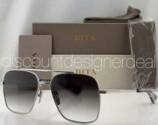DITA Flight Seven Sunglasses Silver Titanium Gray Gradient 52mm DTS111-57-01 NEW