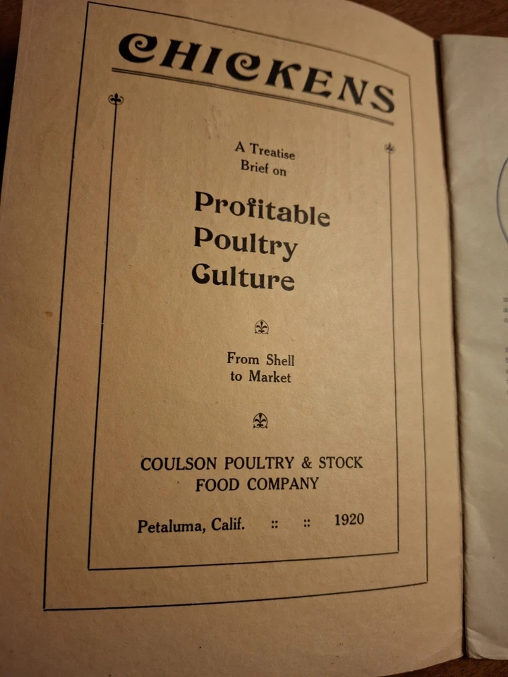 Vintage 1920 Pet Shop Feed Store Chickens From Shell To Market Booklet Ephemera — 第 3/4 张图片