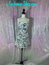 Loveshackfancy Deja Iridescent Sequined & Jeweled Mini Dress Sz 14 AUTHENTIC NWT