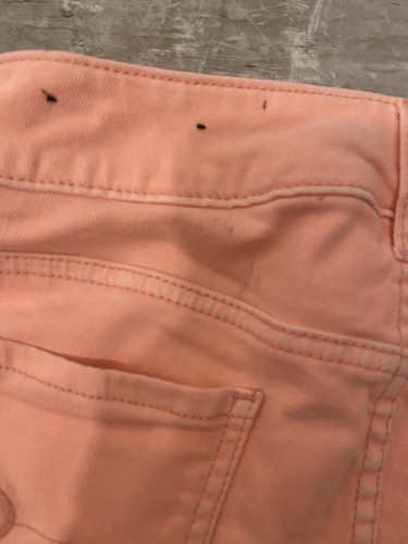 Lot Of 2 Girls Summer Denim Shorts American Eagle Mudd Green and peach Size 5 - Picture 6 of 10