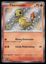 CHARMANDER 109/091 SHINY RARE PALDEAN FATES POKEMON HOLO NM