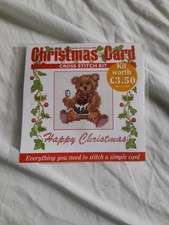Needlefelt Christmas Cross Stitch Kit Teddy Bear New And Unopened