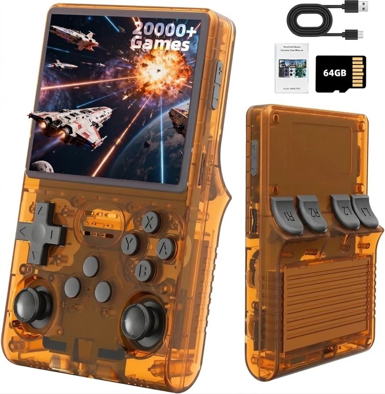 R36S Retro Handheld Video Game Console 3.5 Inch IPS Screen Portable
