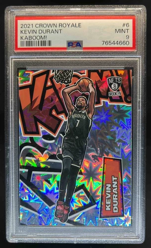 2021-22 Panini Crown Royale Kevin Durant Kaboom SSP #6 PSA 9