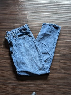 Levi's Men's 505 Regular Fit Straight Leg Jeans Blue Denim Zip Fly Size 34 Mid