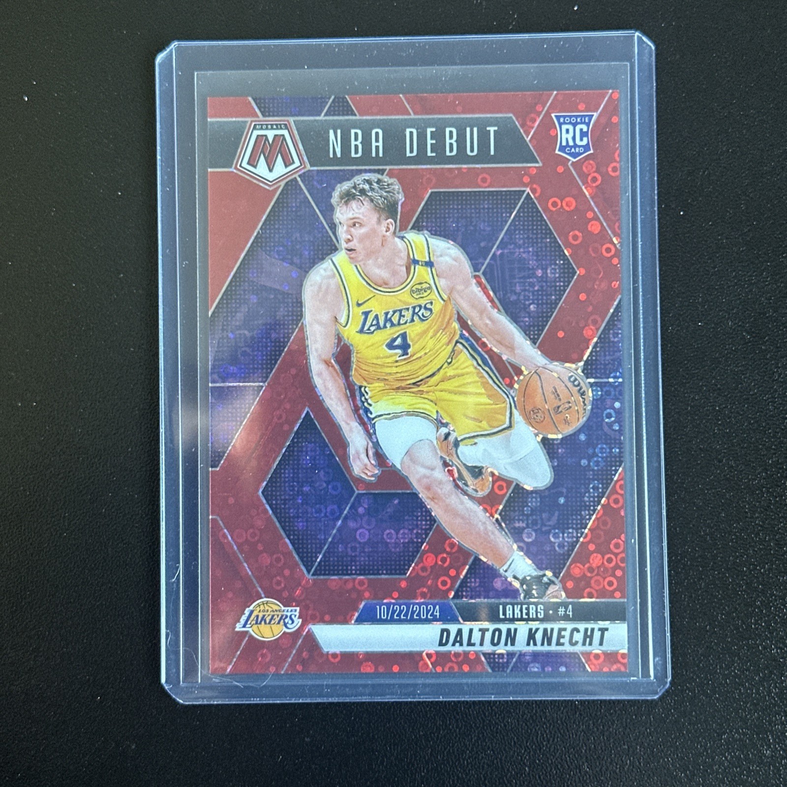 2024-25 Panini Mosaic NBA Debut Dalton Knecht #264 Red Disco /99 RC