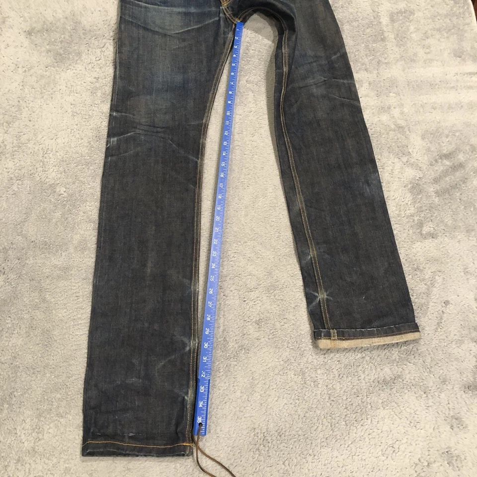 Imperial Duke Men 31x37 Japanese Selvedge Denim DISTRESSED Jeans Australia Brand - Image 4 of 4