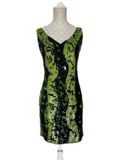 Escada Couture Damekleid Seide  mit Pailletten Gr 38