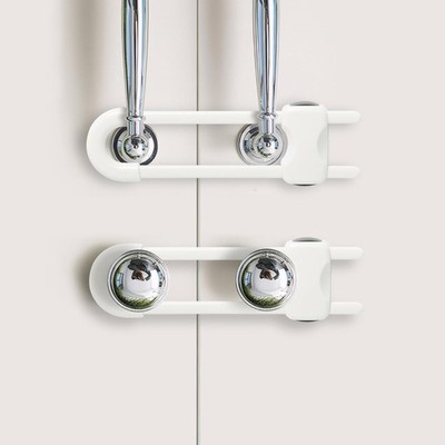 Baby Proofing Cabinets, Sliding Cabinet Locks for Babies, Adjustable U 2 pack 