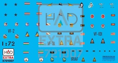 HAD Models HADE721007 - 1/72 F-14A-D helmet and sewing patches VF-2 VF-101 VF-31