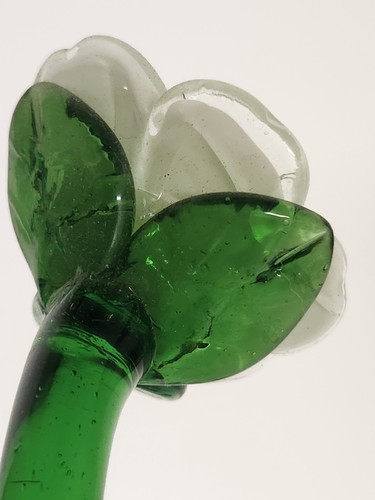 Vintage Art Glass Flowers Long Stem Floral Bouquet Flowers Rose Lily Lot of 4 - Picture 17 of 20