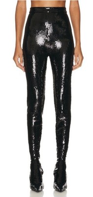 Balenciaga Pantashoes Fishscale Sequin Embridery Black Women's Size 10.5/IT41