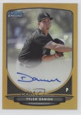 2013 Bowman Draft Chrome Prospect Gold Refractor 48/50 Tyler Danish Auto 0gr