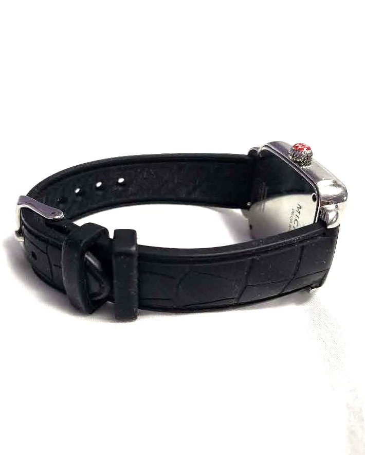 Reloj Michele Deco deportivo de acero inoxidable con correa de silicona negra MWW006K0044 (funciona) Foto 4 de 4