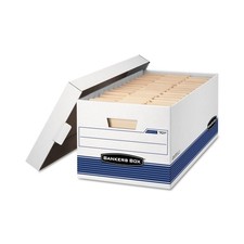 Bankers Box 12-Pack Medium Duty File Storage Boxes with Lids, FastFold Assemb...
