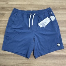 Vuori Kore Shorts Mens Large Lined Blue V302 Custom Logo New With Tags Rare