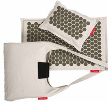 PRO 11 Wellbeing Eco Friendly Acupressure Mat & Pillow Set Beige