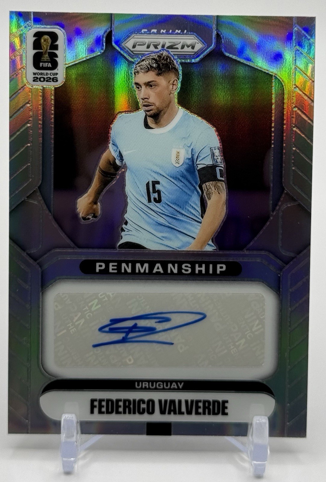 2026 Prizm FIFA World Cup Federico Valverde Penmanship Silver Auto /199 #P-10