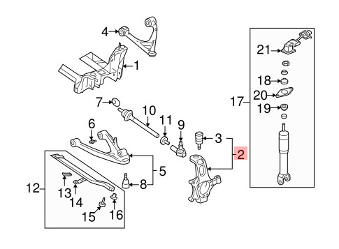 04-13 CHEVROLET CORVETTE C6 XLR REAR LEFT KNUCKLE SUSPENSION ASSEMBLY OEM