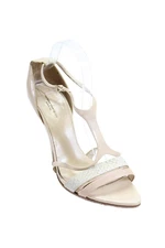 Narciso Rodriguez Women's Open Toe Strappy Heels Beige Sandals Size 9