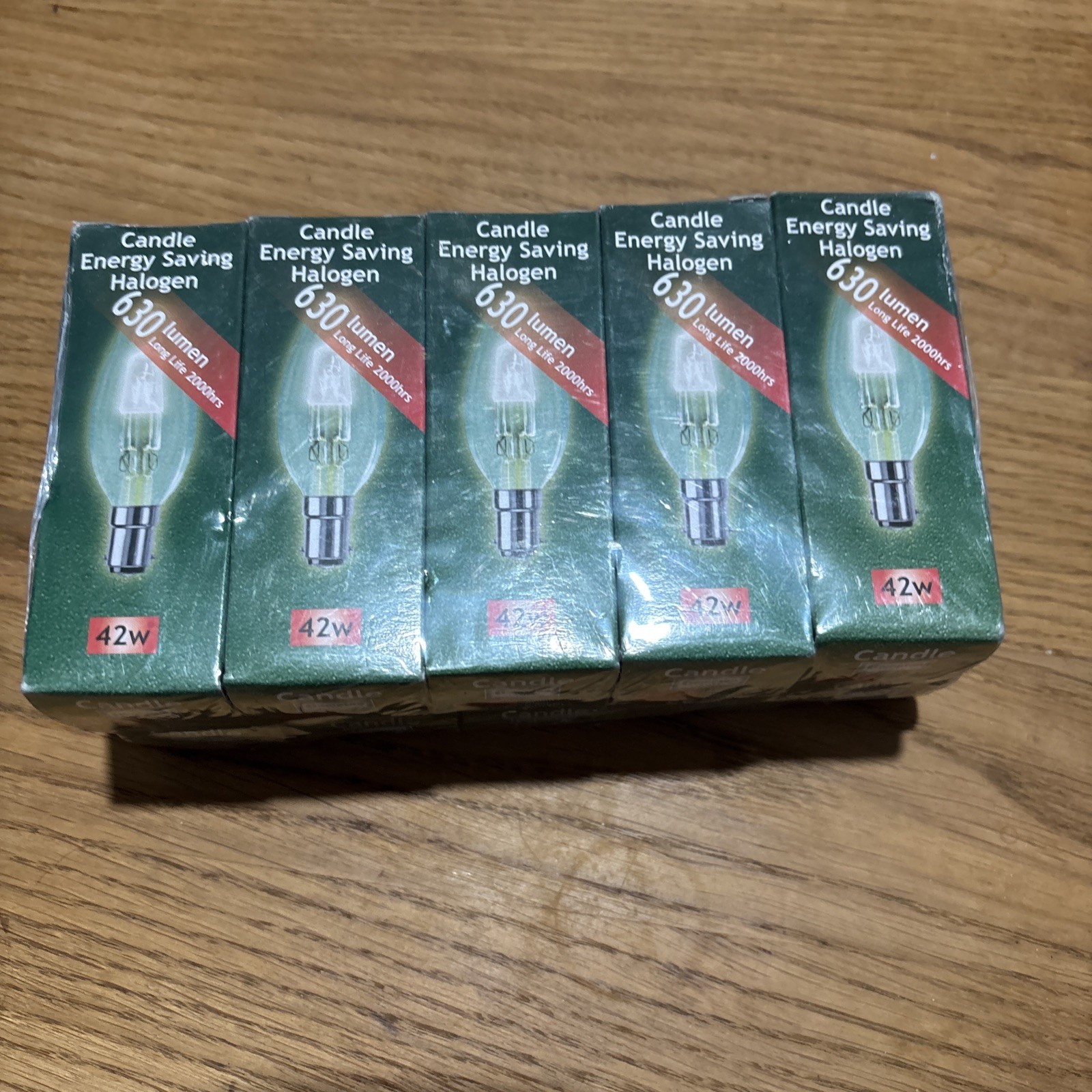 10x Halogen Clear Candle 42W  630 Lumen 2000hrs SBC-B 15d Light Bulbs Lamps R63