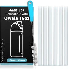Jmoe USA Straws for 16oz Owala Kids Freesip Water Bottle Replacement Straws