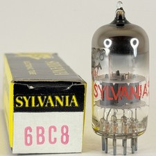 1 Tested Sylvania 6BC8 Tube Red Letters with Box Date Code dc ACT Twin Triode