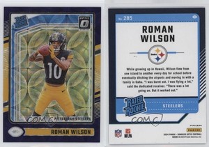 2024 Panini Donruss Optic Rated Purple Scope Prizm Roman Wilson #285 Rookie RC