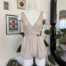 Urban Outfitters Anita Button Wrap Romper
