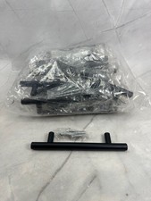 Lot of 25 Modern Black Matte Tubular Drawer Cabinet Pulls 6.25" NEW
