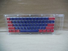 61 Keycaps for 60 Percent Keyboard, Non-Backlit, Purple/Blue and Red