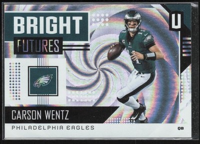 2018 Panini Unparalleled Bright Futures Whirl Carson Wentz 57/100 Philadelphia