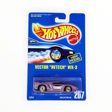 Hot Wheels Vector Avtech WX-3 #207 - 1994 Mainline A