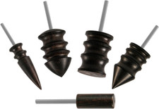 5Pcs Leather Burnisher Bits for Rotary Tool, 5 Styles Ebony Burnishing Machine A